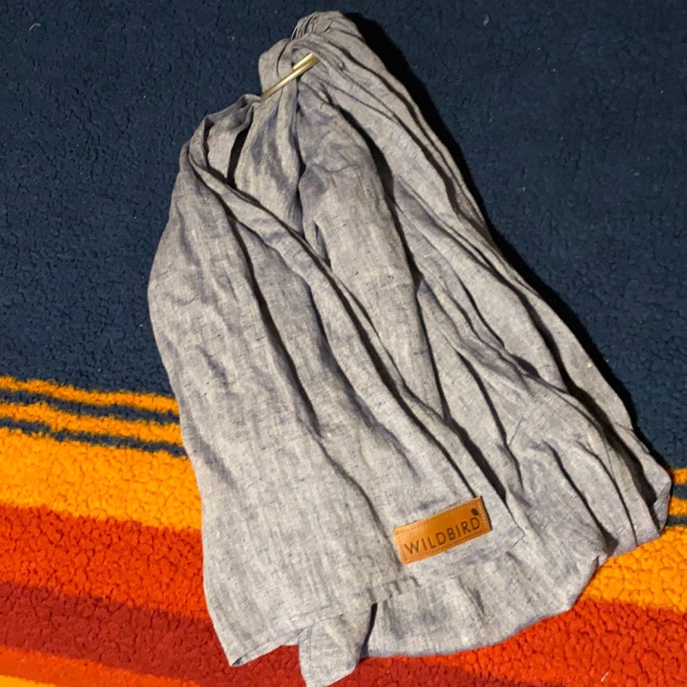Wild Bird Blue Linen Sling